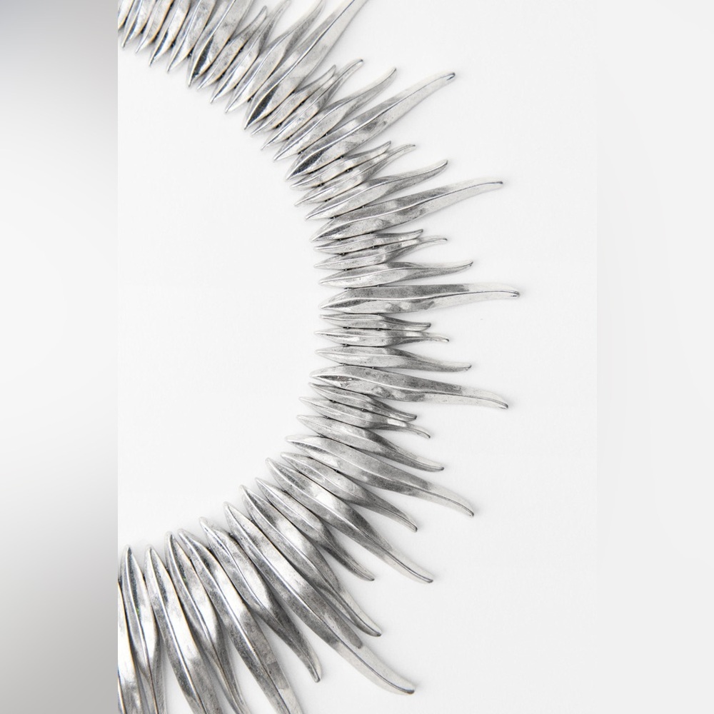 Zara silver-tone pieces, sunburst, multi-strap choker necklace - Picture 4 of 7